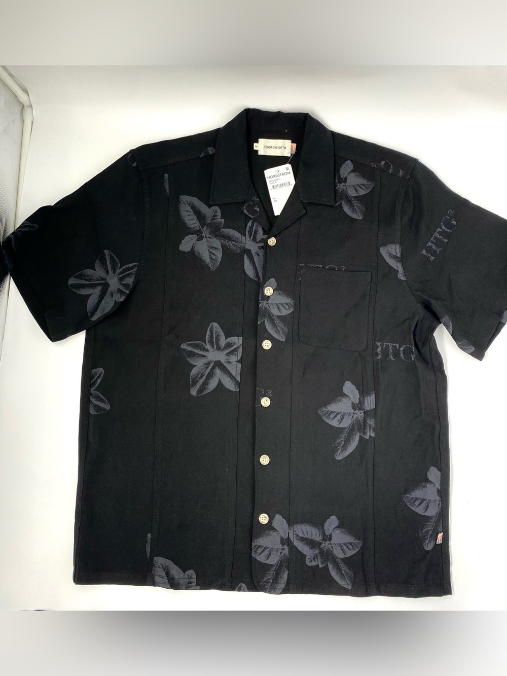 Honor The Gift Casual Hawaiian Black Button Up Men’s Medium NWT